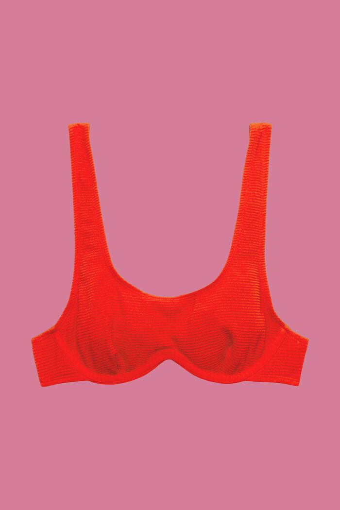 Reggiseno da bikini strutturato con ferretto flessibile, RED, detail image number 4
