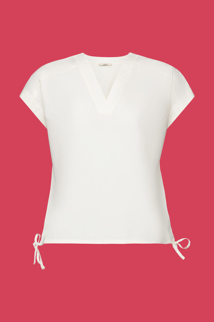 Blusa senza maniche, 100% cotone, OFF WHITE, detail image number 5