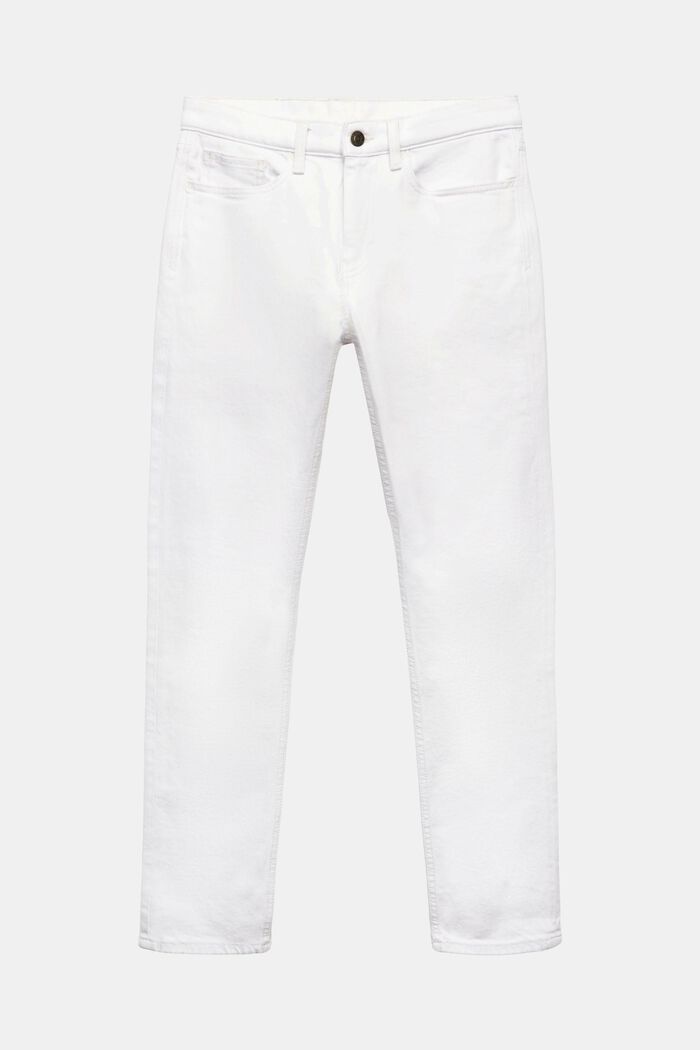 Jeans Slim Fit a vita media, WHITE, detail image number 6
