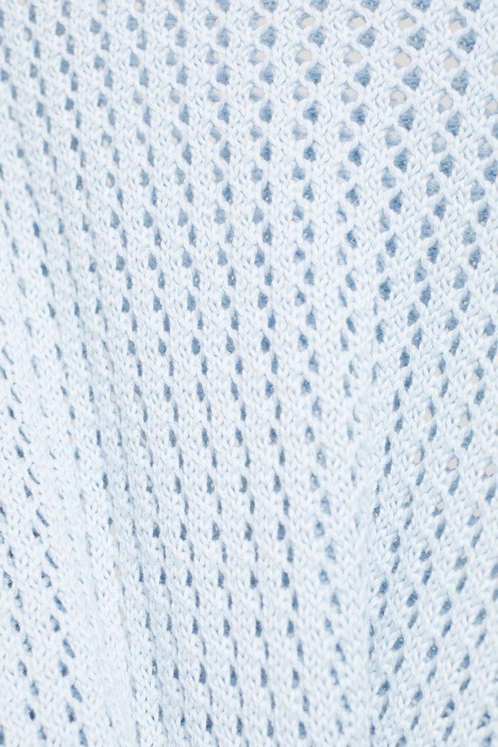 Pullover strutturato in cotone biologico, PASTEL BLUE, detail image number 4