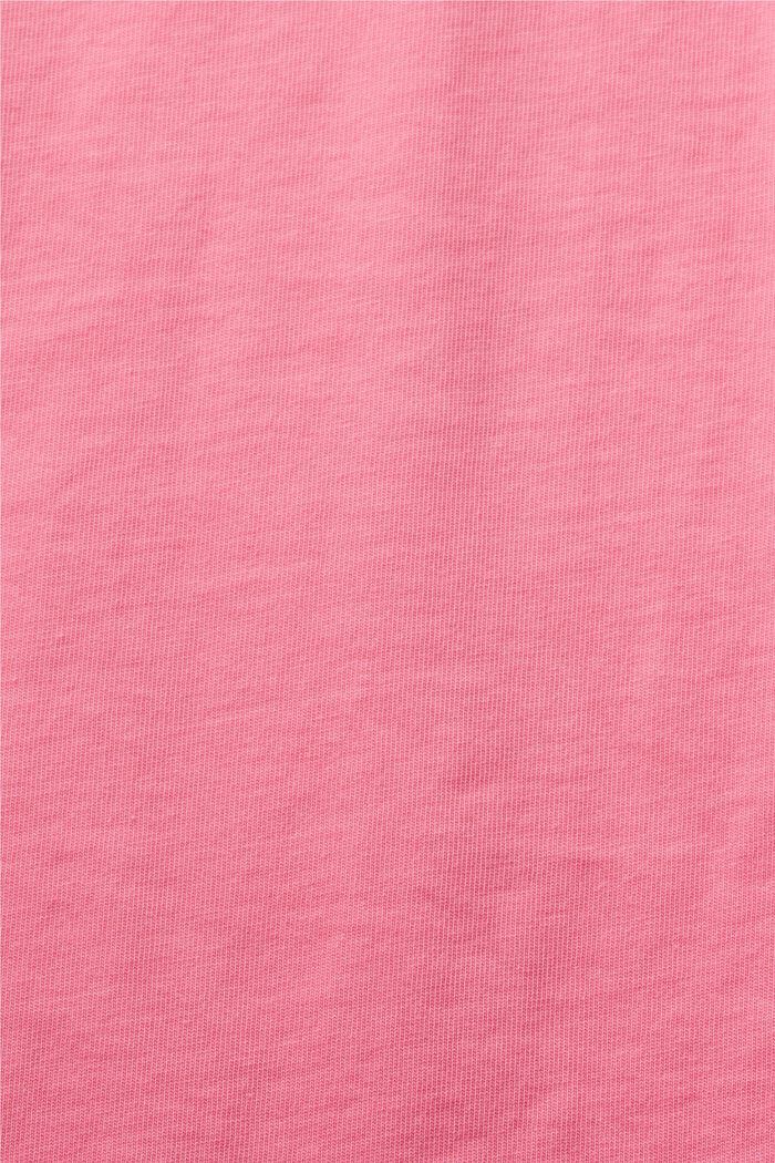 T-shirt a girocollo con logo, PINK FUCHSIA, detail image number 4