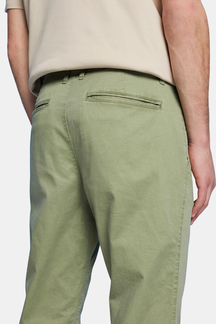 Pantaloni chino elasticizzati in cotone, LIGHT KHAKI, detail image number 2