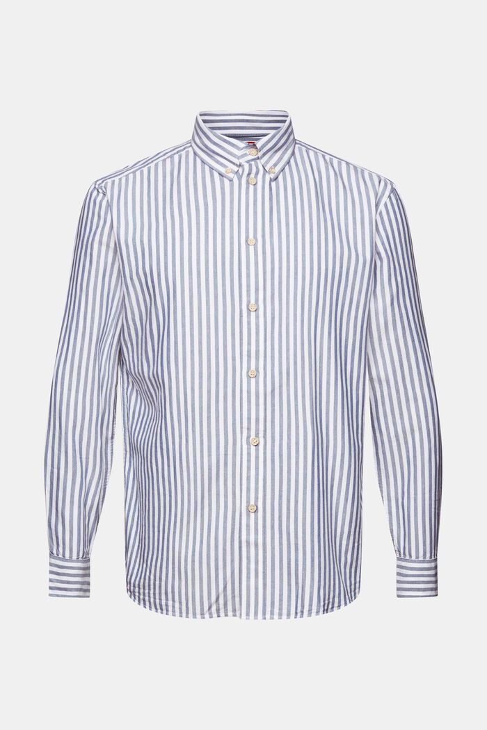 Camicia Oxford a righe botton down, GREY BLUE, detail image number 5
