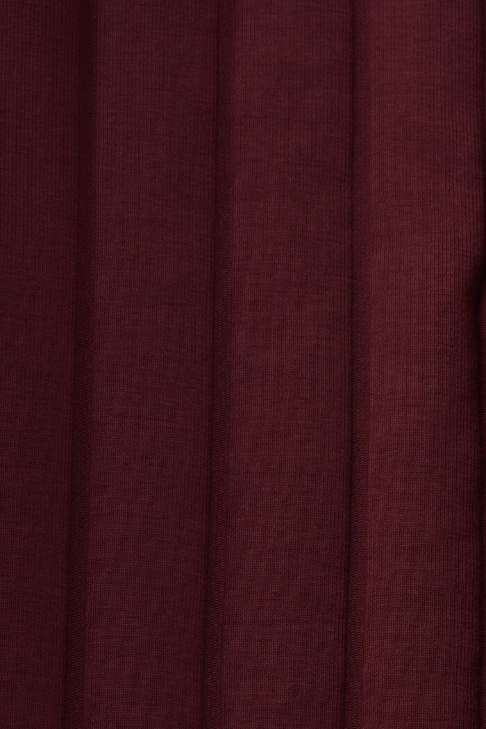Pantaloni svasati in jersey a coste, BORDEAUX RED, detail image number 5