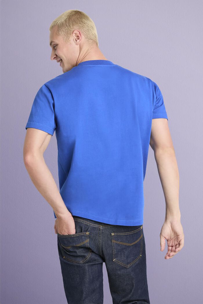 T-shirt unisex in jersey di cotone con logo, BRIGHT BLUE, detail image number 2