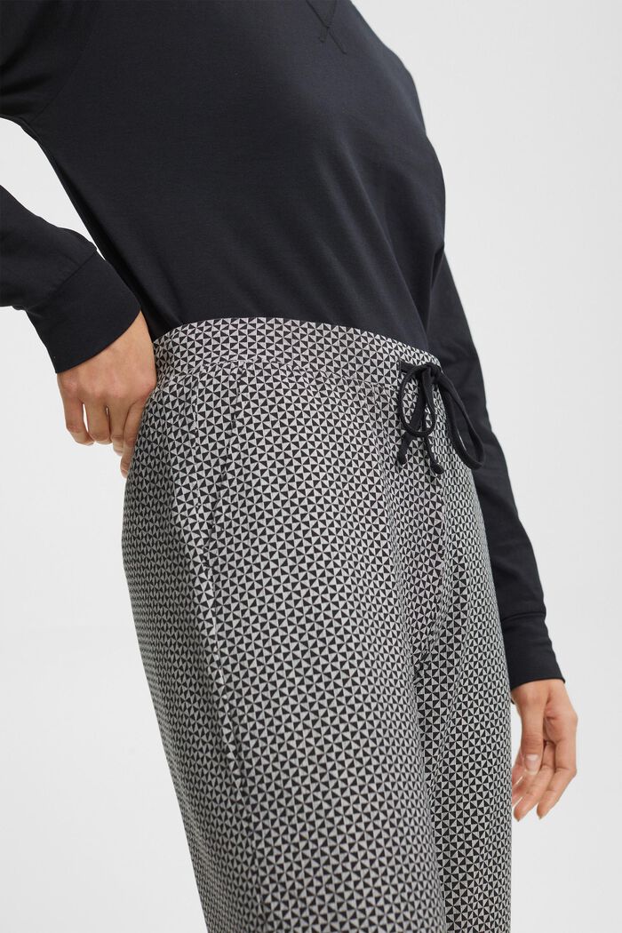 Pantaloni fantasia in jersey con pizzo, BLACK, detail image number 2