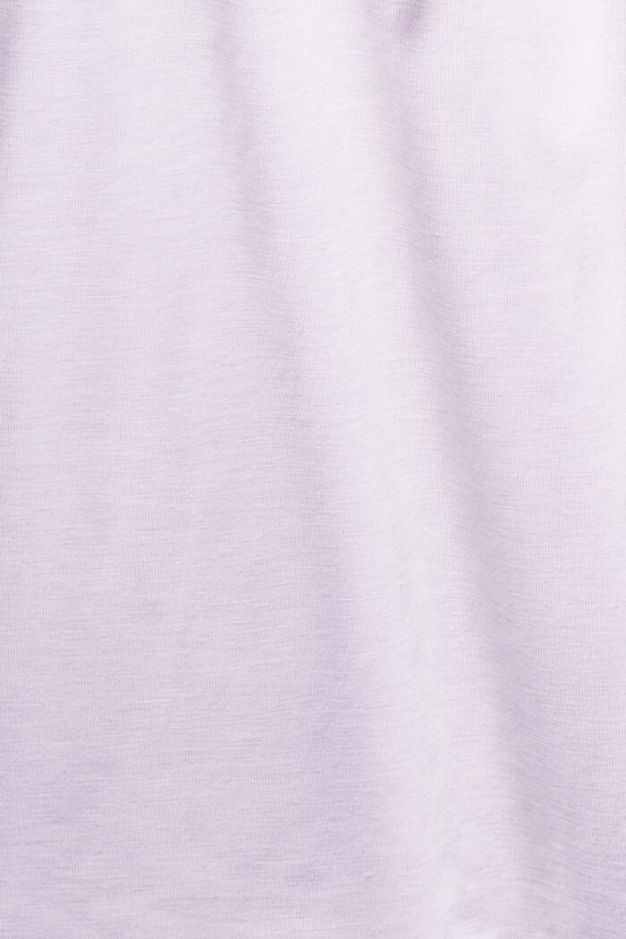 T-shirt in jersey con logo, LAVENDER, detail image number 4