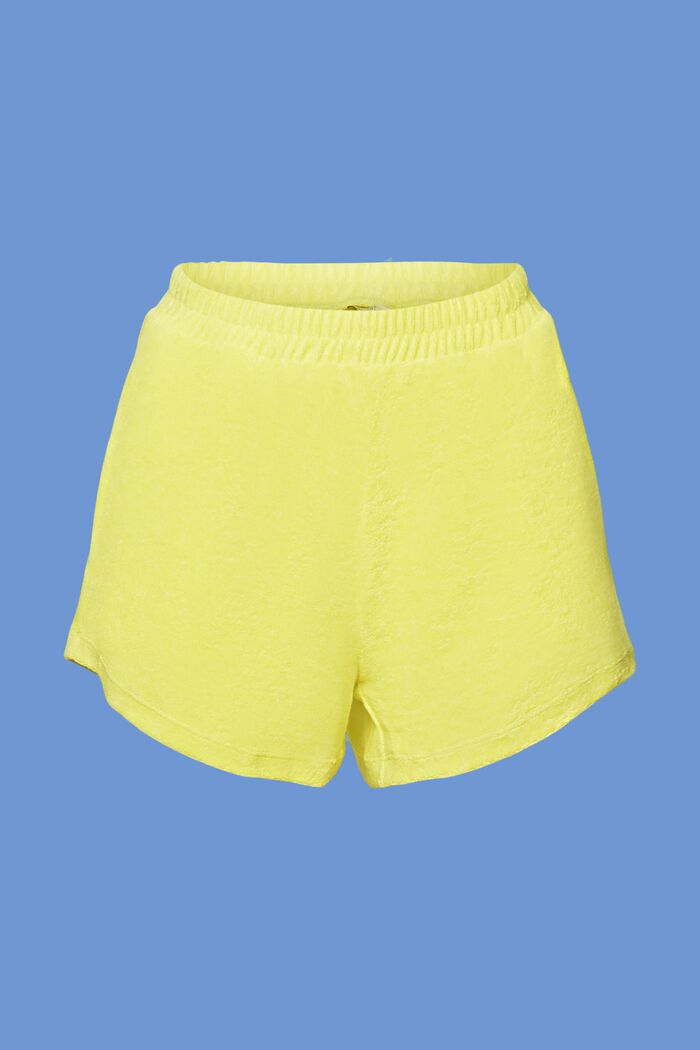 Riciclato: shorts da spiaggia in spugna, LIME YELLOW, detail image number 6