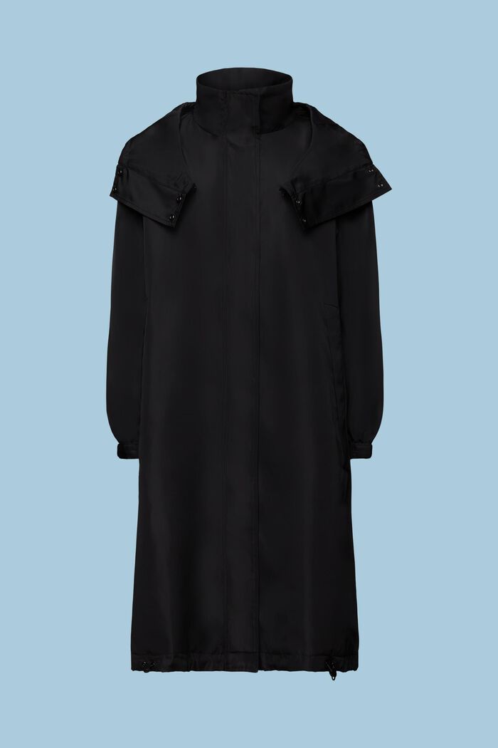 Cappotto con cappuccio rimovibile, BLACK, detail image number 6