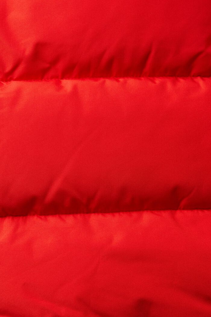 Cappotto trapuntato con dettagli in maglia a coste, RED, detail image number 1