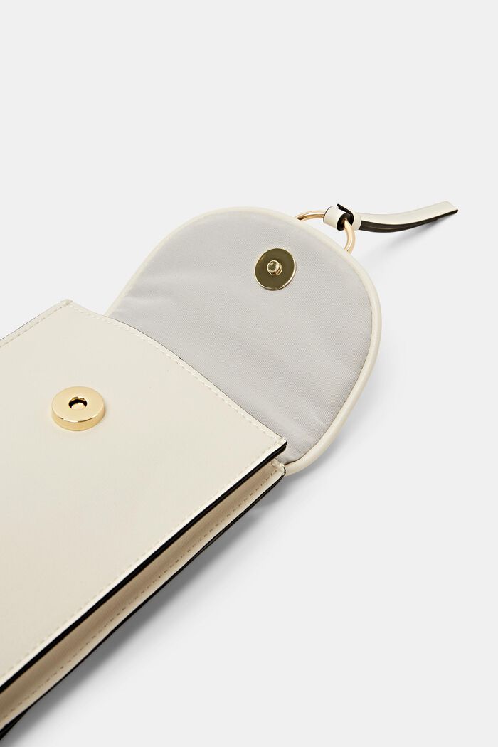 Custodia per cellulare a tracolla in similpelle, CREAM BEIGE, detail image number 3