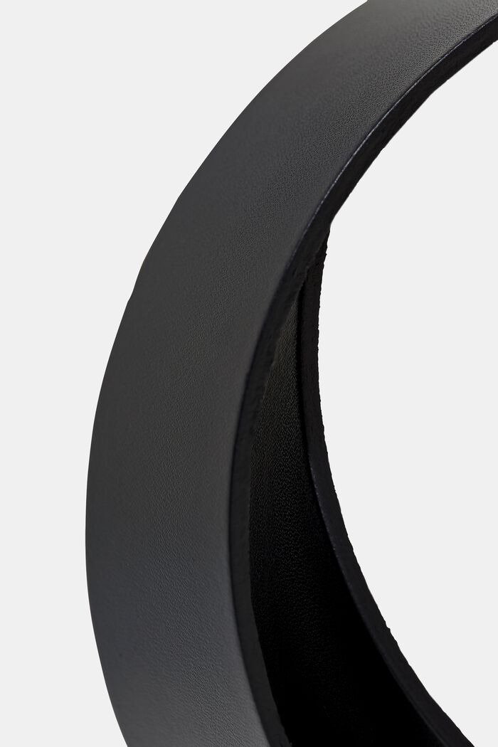 Cintura basic in pelle liscia, BLACK, detail image number 1