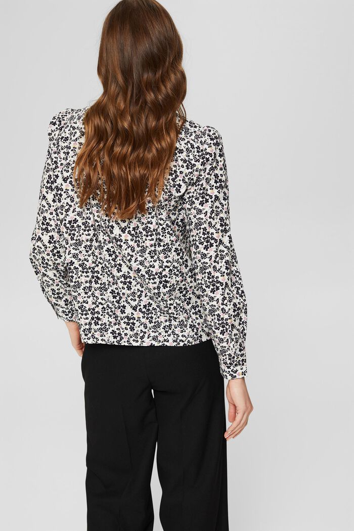 Camicia blusata con stampa, 100% cotone, OFF WHITE, detail image number 3