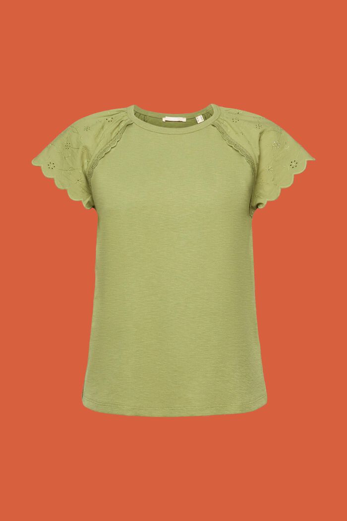 T-shirt con maniche traforate, PISTACHIO GREEN, detail image number 6