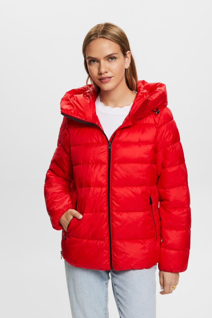 Riciclato: giacca in piumino con cappuccio, RED, detail image number 0