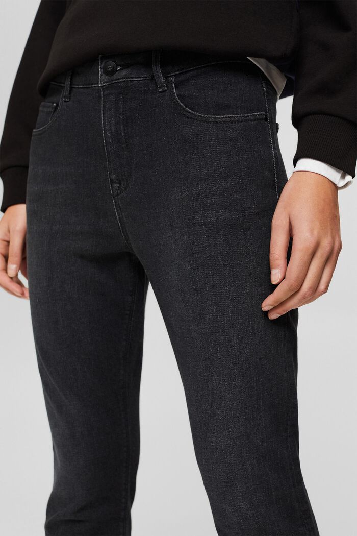 Jeans con risvolto largo, cotone biologico, GREY DARK WASHED, detail image number 2