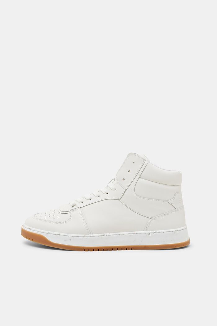 Sneakers alte in pelle, WHITE, detail image number 0