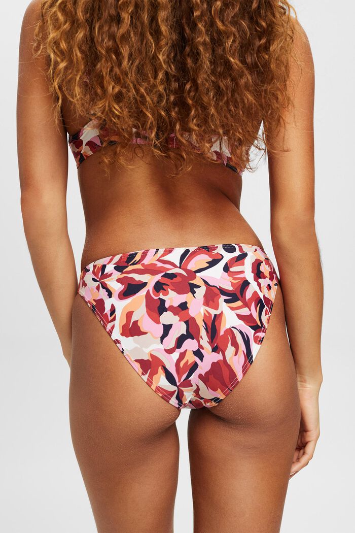 Slip da bikini Carilo beach con stampa floreale, DARK RED, detail image number 2