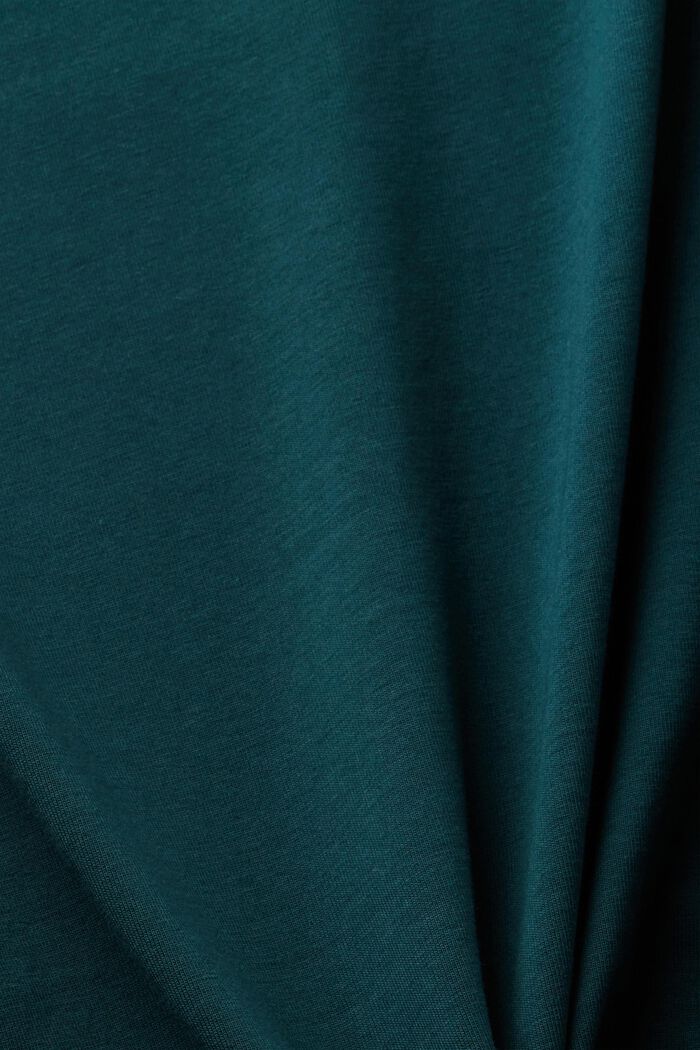 Maglia a manica lunga con scollo asimmetrico, DARK TEAL GREEN, detail image number 5