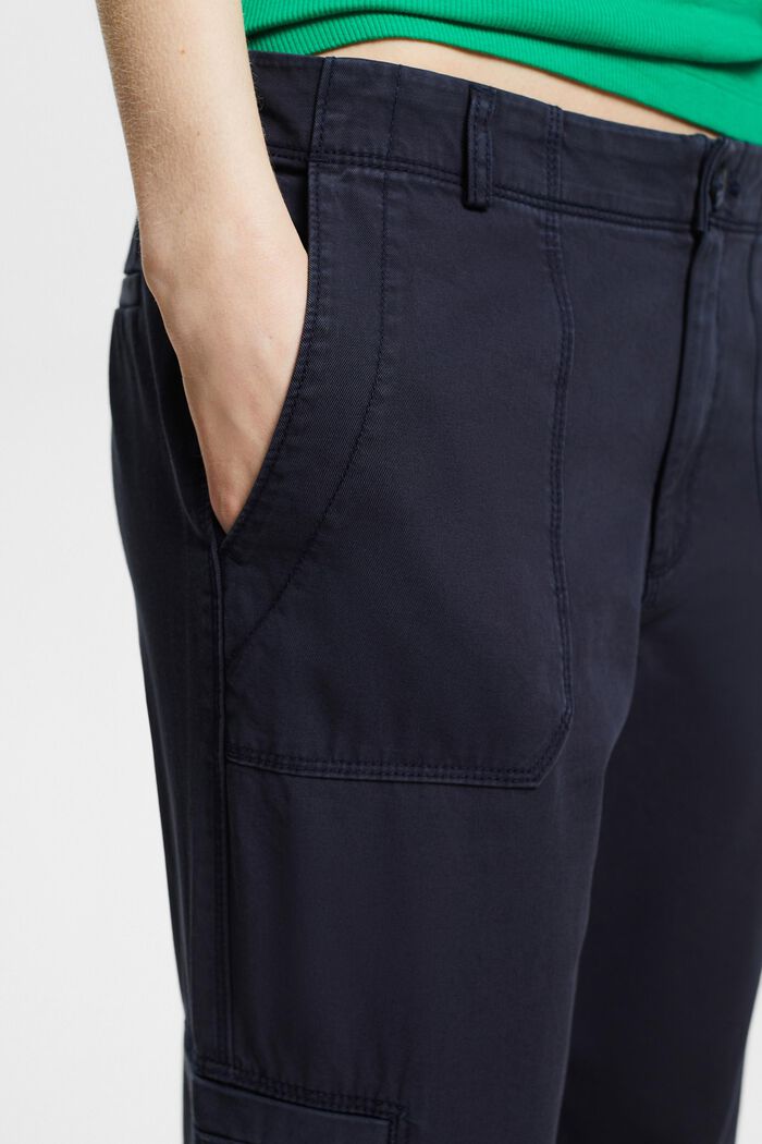 Pantaloni capri di cotone Pima, NAVY, detail image number 4