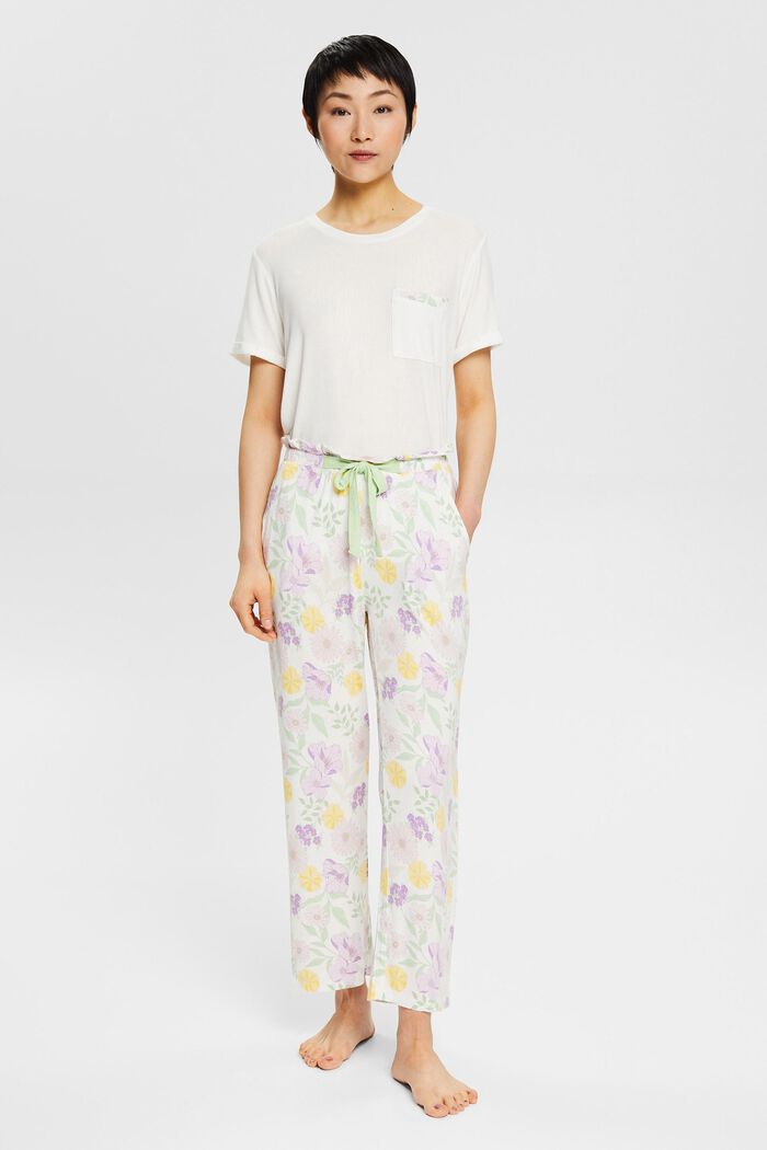 Pantaloni da pigiama con motivo floreale, LENZING™ ECOVERO™