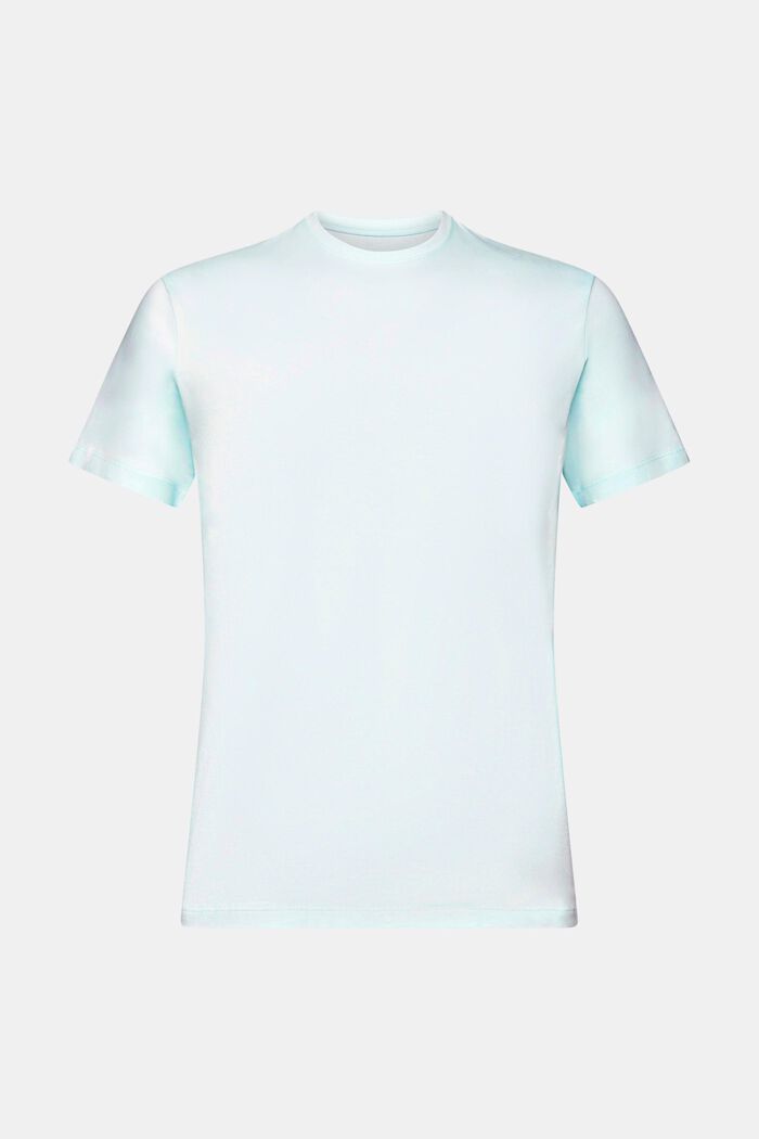T-shirt slim fit in cotone Pima, LIGHT AQUA GREEN, detail image number 6