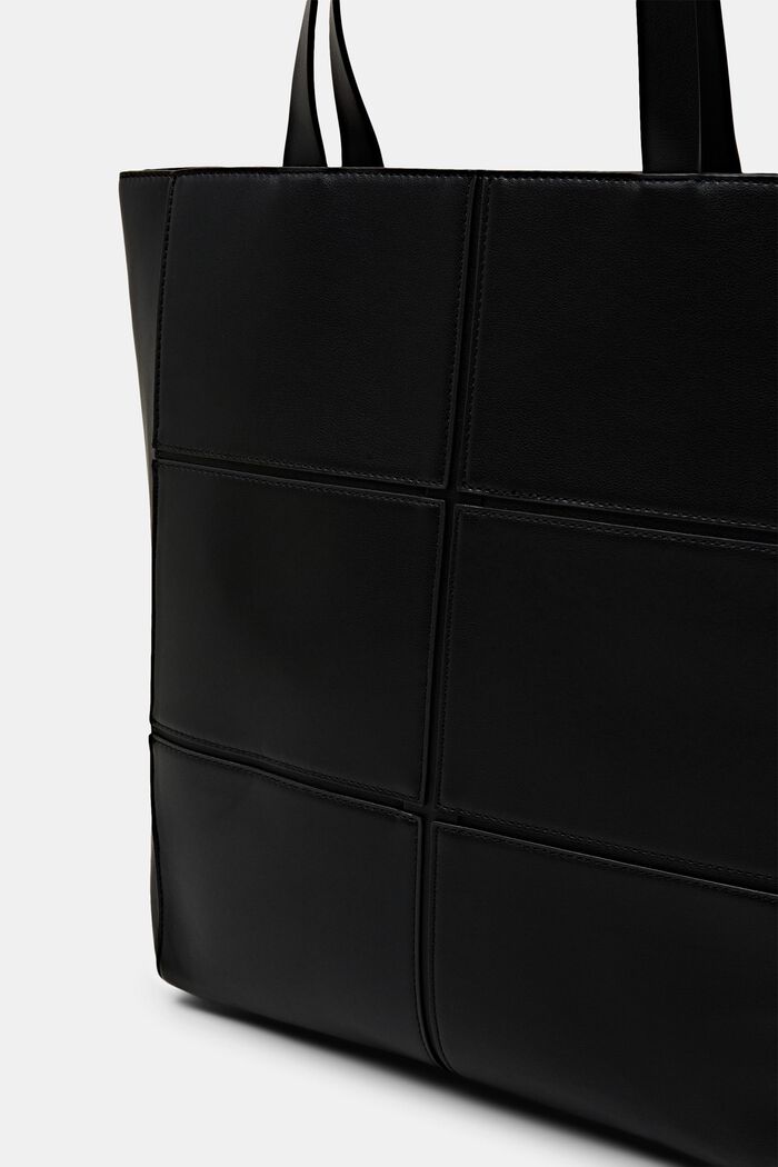 Tote Bag in similpelle, BLACK, detail image number 1