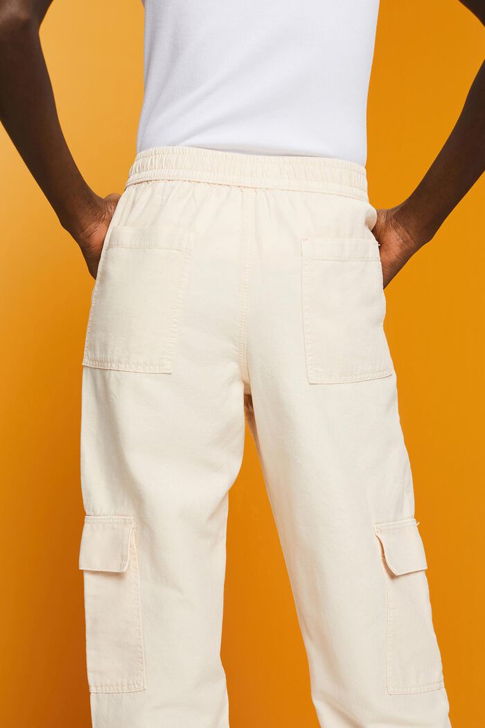 Pantaloni stile cargo in tessuto misto con TENCEL™, PASTEL PINK, detail image number 4