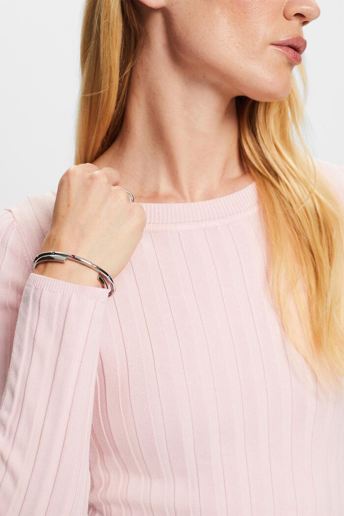 Pullover in maglia a coste, PASTEL PINK, detail image number 2