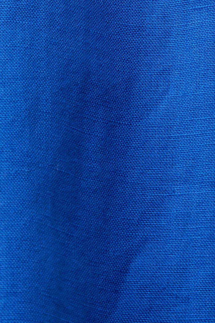 Culotte in lino e cotone con cintura, INK, detail image number 7