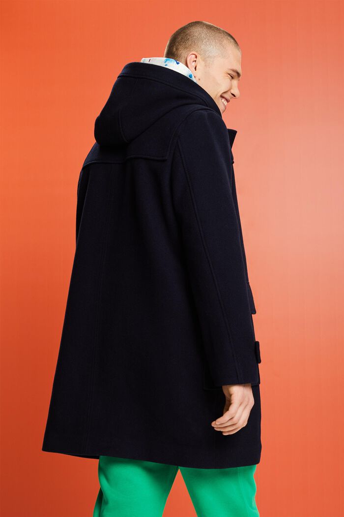 Cappotto con alamari in misto lana, NAVY, detail image number 4