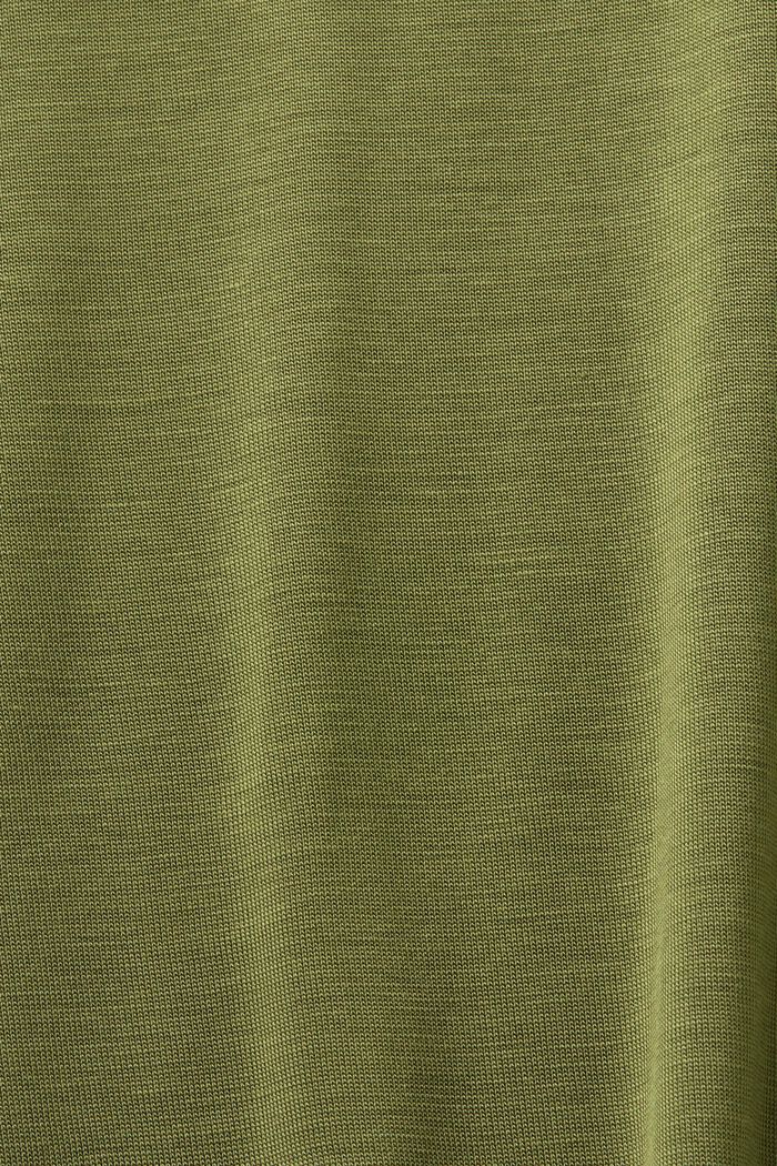Maglia dolcevita a maniche lunghe in jersey, LIGHT KHAKI, detail image number 5