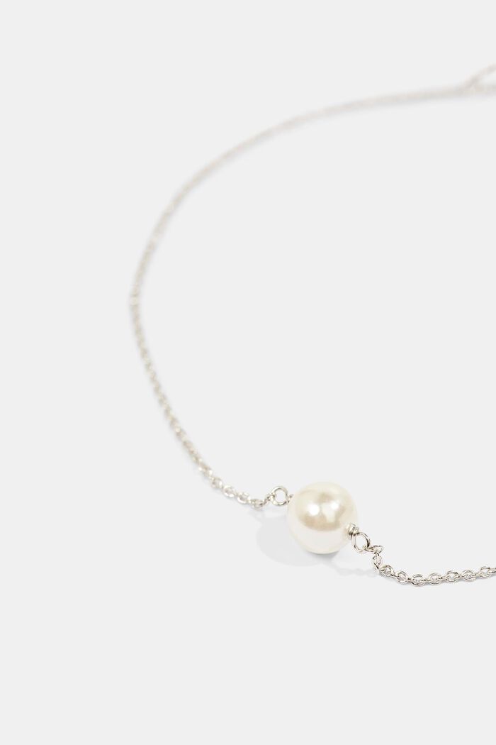 Raffinato bracciale in argento sterling con perla, SILVER, detail image number 1
