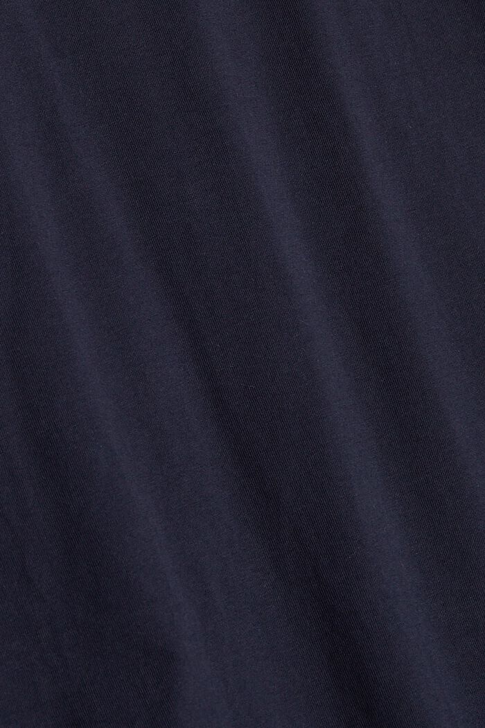 Maglia a maniche lunghe in jersey con bottoni, cotone biologico, NAVY, detail image number 4