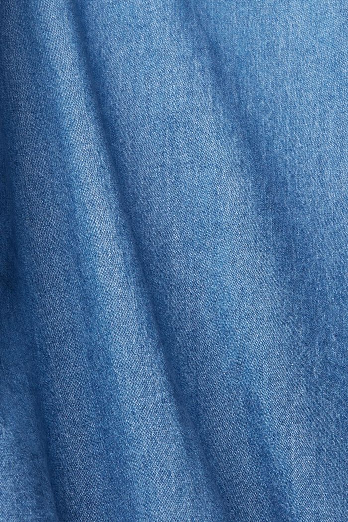 Camicia di jeans con taschino sul petto, BLUE MEDIUM WASHED, detail image number 5