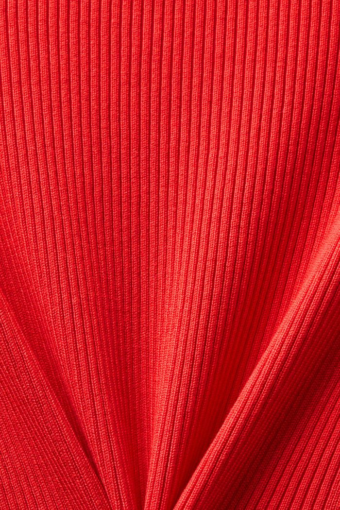 Abito midi in maglia a coste, RED, detail image number 6