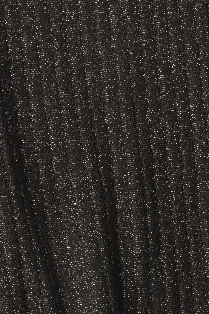 Pullover dolcevita effetto glitterato con scollo, BLACK, detail image number 1