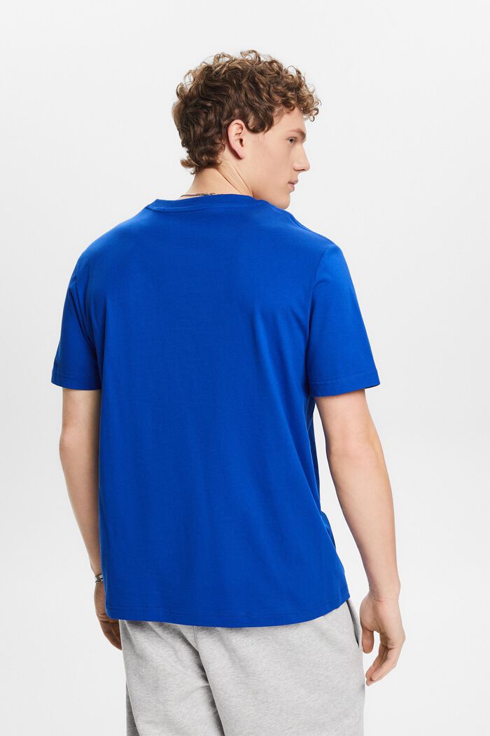 T-shirt girocollo in jersey, BRIGHT BLUE, detail image number 3