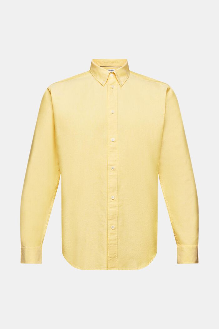 Camicia in cotone Oxford, YELLOW, detail image number 7