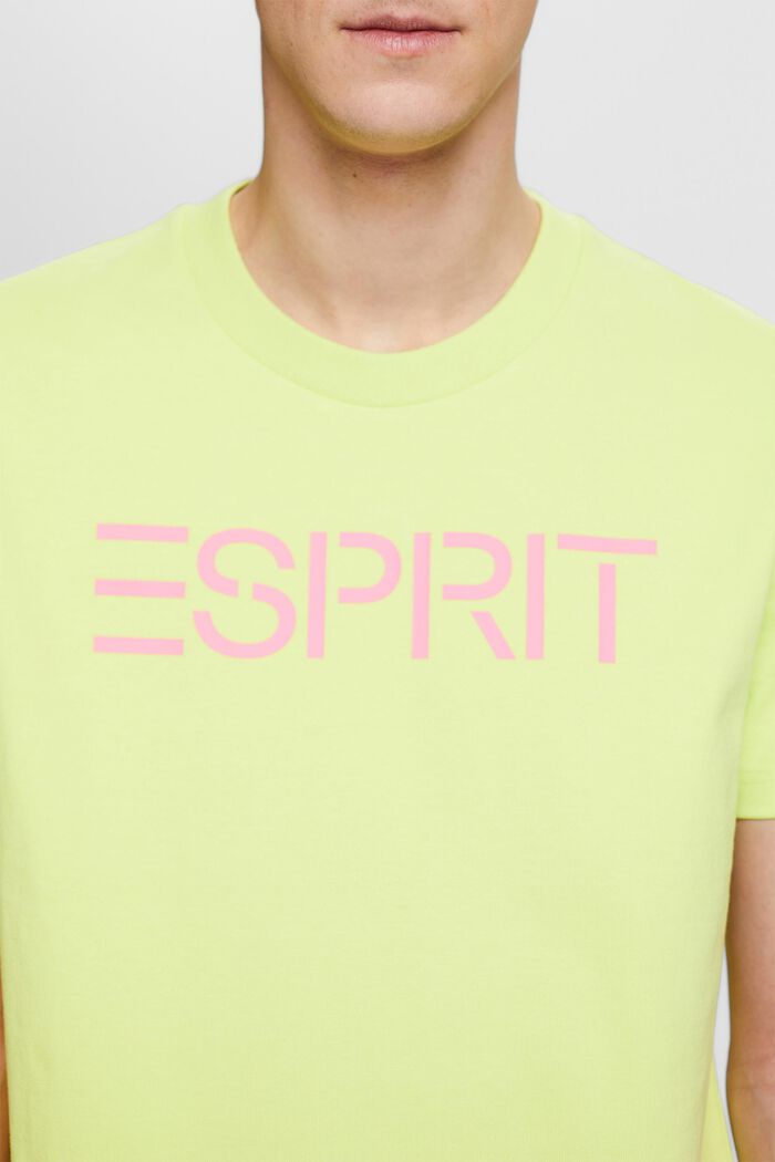 T-shirt unisex in jersey di cotone con logo, BRIGHT YELLOW, detail image number 2