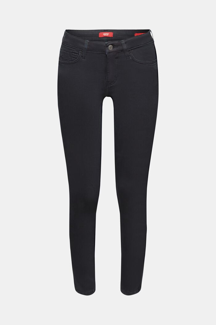Pantaloni skinny a vita media, BLACK, detail image number 6