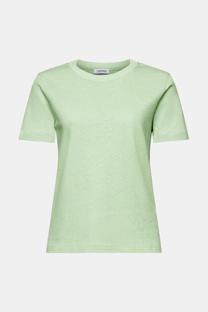T-shirt in cotone e lino
