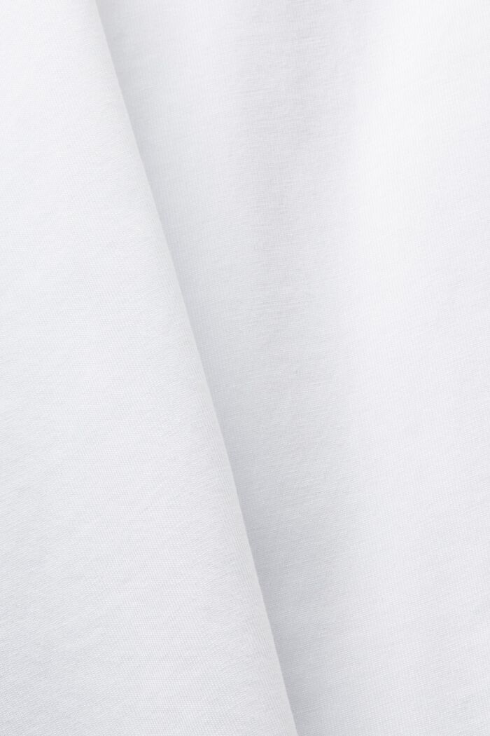 T-shirt in jersey di cotone con logo, WHITE, detail image number 4