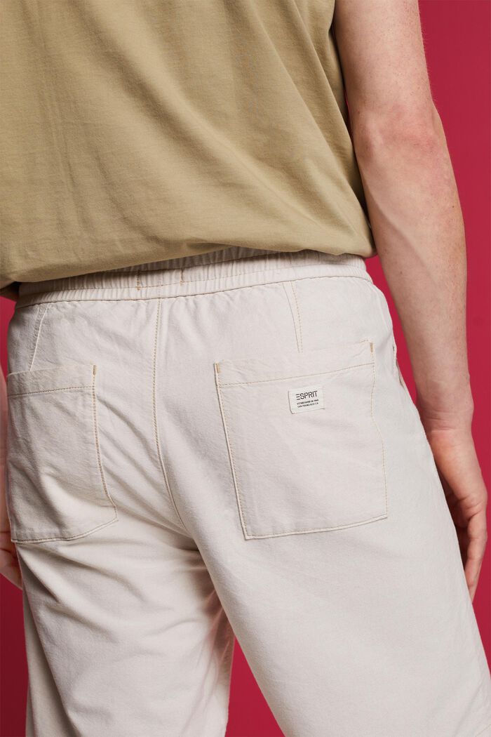 Pantaloncini in twill, 100% cotone, SAND, detail image number 4