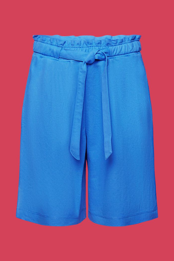 Bermuda con elastico e cintura da annodare, BRIGHT BLUE, detail image number 7