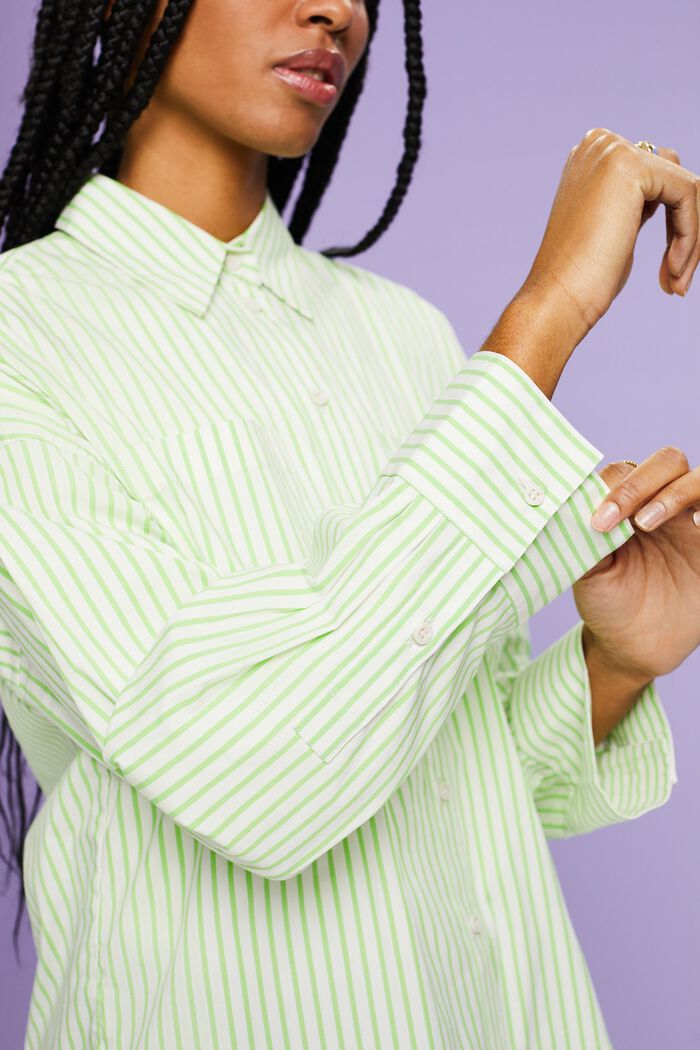 Camicia button-down a righe, GREEN, detail image number 3