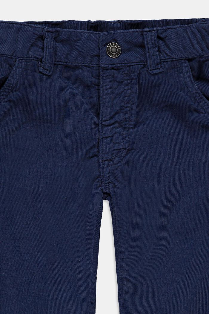 Pantaloni in velluto di cotone con vita regolabile, BLUE, detail image number 2
