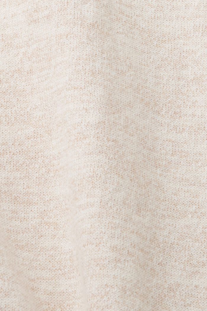 Maglione a manica corta in maglia melangiata, OFF WHITE, detail image number 5