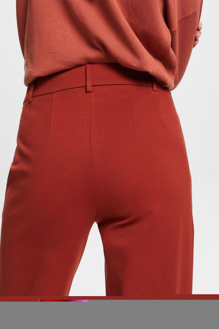 Pantaloni straight fit in jersey punto, RUST BROWN, detail image number 2