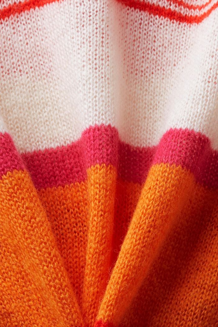 Pullover girocollo a righe, RED, detail image number 5
